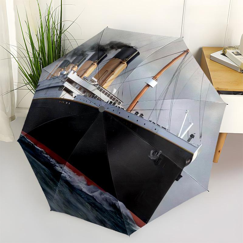 1pc Titanic, Ocean Themed High-quality Umbrella,Automatic Opening and Closing Umbrella,Multi-functional Umbrella G0811182