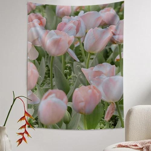 Fashion Home Decoration Tapestry Flower Tulip Pattern Bedroom Living Room Tapestry