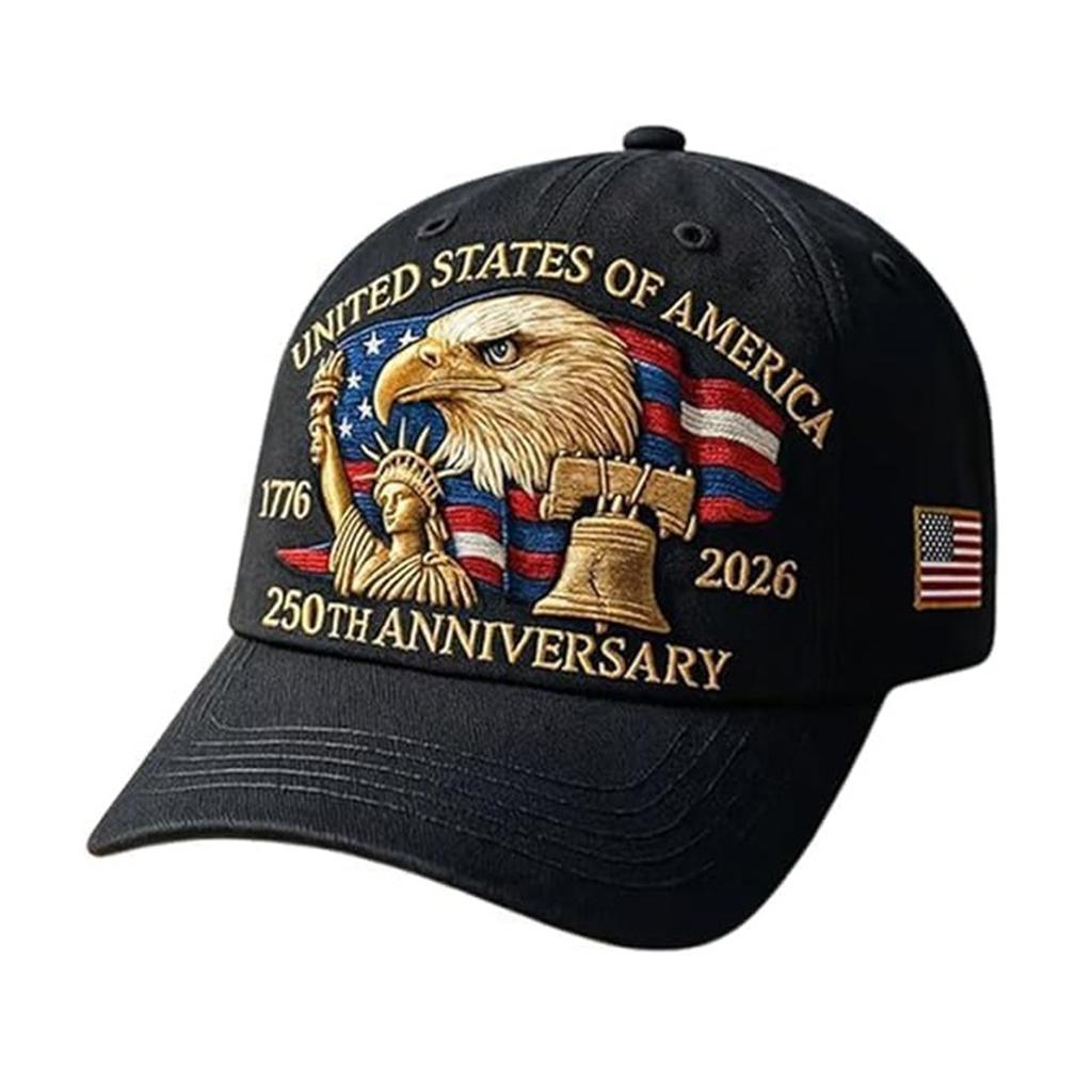Unisex US 250th Anniversary Baseball Caps Trendy Casual Retro Washed Cap Comfortable Outdoor Sunhats Sports Hat for Men Women