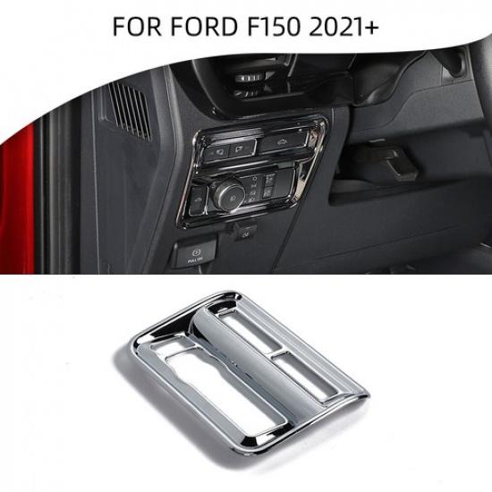 Interior Headlight Switch Button Panel Trim Cover Bezel For Ford F150 21+ Chrome