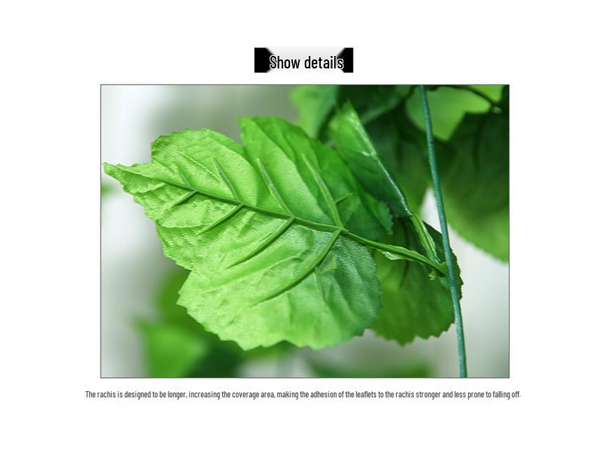 Зеленая искусственная виноградная лоза для декора стен в помещении и на балконе