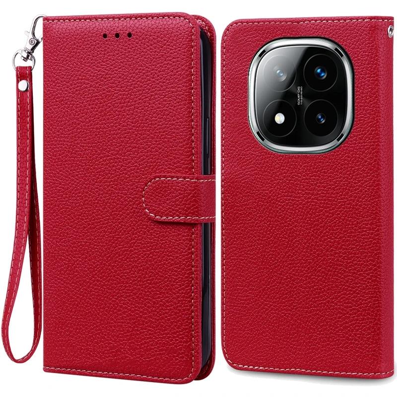 Для Redmi Note 14 Pro Чехол Xiaomi Redmi Note 14 4G 5G Note 14 Pro 5G 4G 14C Pro+ Plus 5G Чехол кожаный флип-кошелек Чехол Xiaomi 14 14T Pro POCO X7