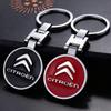 1Pcs 3D Metal Car Keychain Car Emblem Key Rings Accessories For Citroen C1 C2 C3 Vts C4 Saxo C4L C5 C6 C8 Xsara Picasso Berlingo