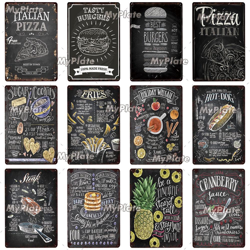 Винтажная жестяная вывеска для кухни, металлическая вывеска, декоративная доска, настенный декор, украшение для мужского пещерного клуба