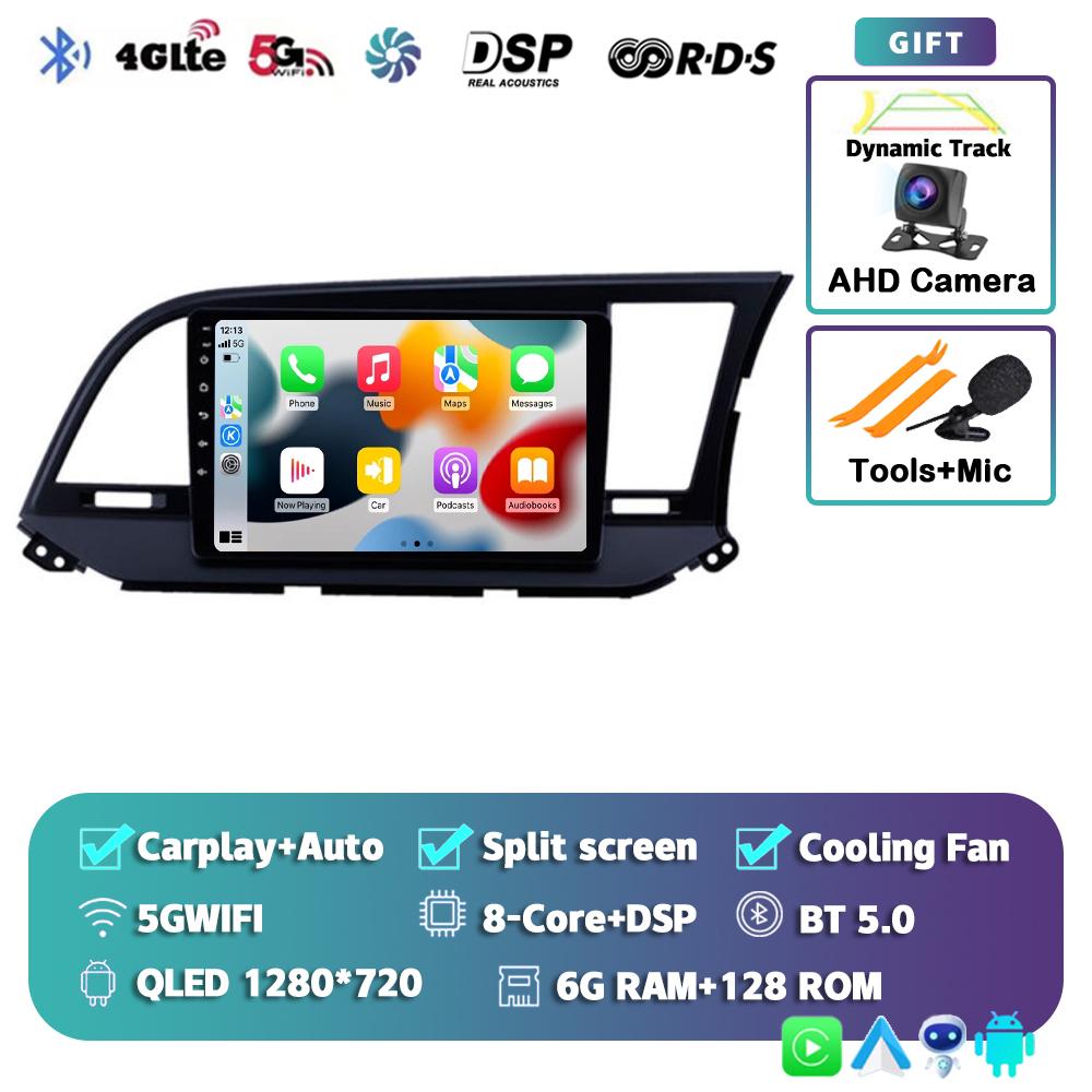 Android 14 Carplay Car Radio For Hyundai Elantra 6 2015 2016 2017 2018 GPS Navigaion Multimidia Video Player Stereo Head Unit 4G