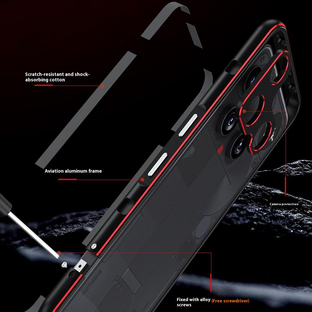 Ни за что Телефон (3) 5G Бампер Металлический Каркас Чехол для Телефона с Защитой Объектива Камеры