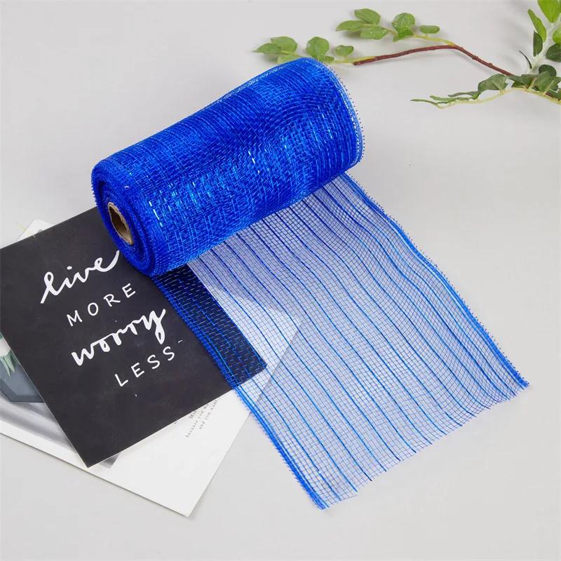 1 рулон рождественской сетчатой ленты DIY венок бант лента рождественская елка украшения для дома 2024 рождественские подарки Navidad Noel Новый год 2025