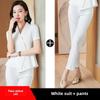 Женский летний белый костюм - профессиональная официальная одежда для стойки регистрации салона красоты
