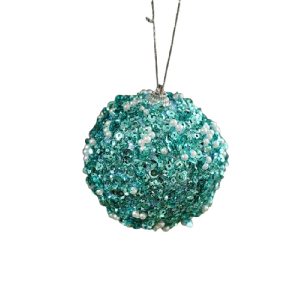 Colorful Foam Sequin Christmas Balls Pendant Shatterproof Christmas Tree Ornaments New Year Gifts