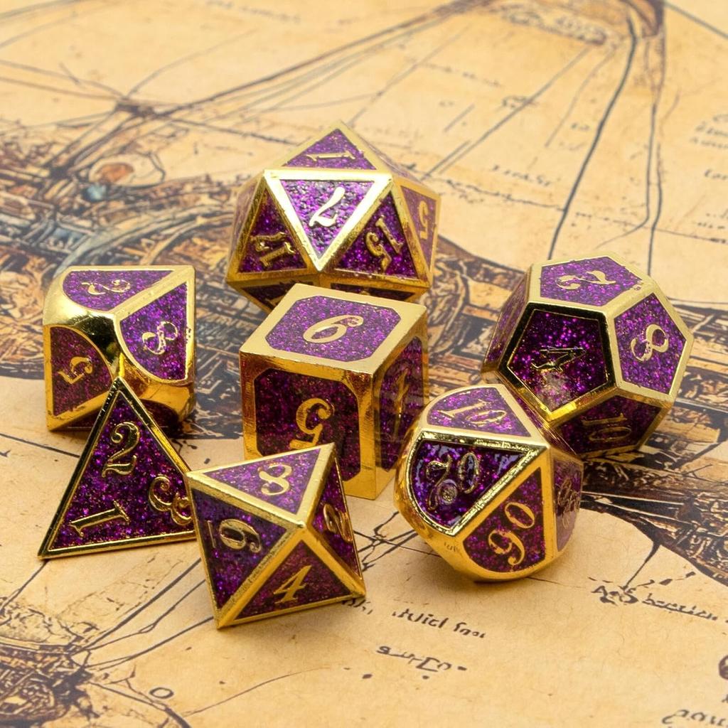 Набор кубиков DND, кубики Dungeons and Dragons с металлическими кубиками D20 Набор для D и D кубиков или ролевых игр MTG Настольные настольные игры, Shadowrun Pathfinder