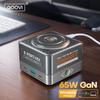 QOOVI 7 In 1 GaN 65W USB Type C Charger Station Fast Charging PD3.0 PPS Wireless Charge For iPhone iWatch Laptop iPad Samsung