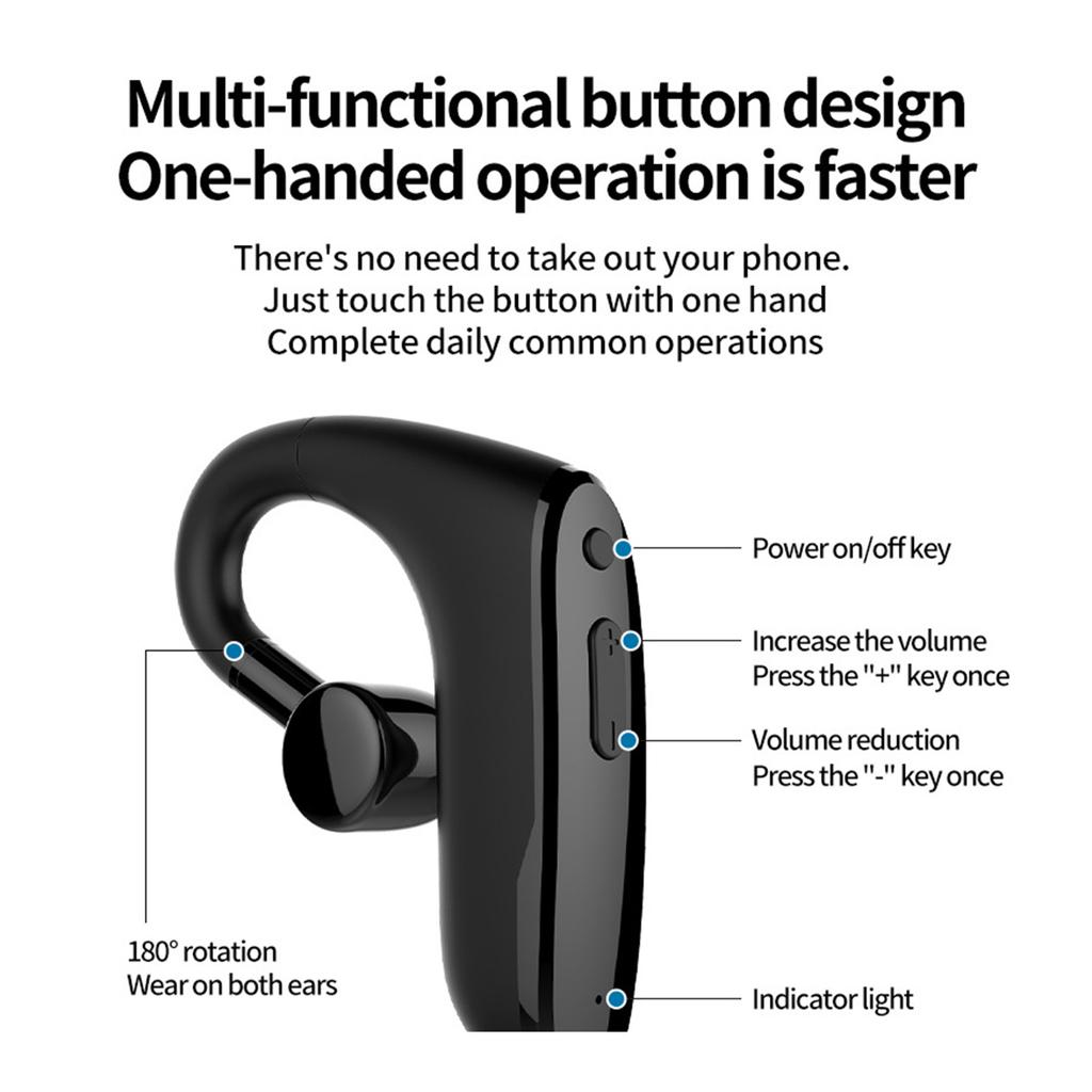 Умный Bluetooth-усилитель слуха с ушным крючком, перезаряжаемый, с шумоподавлением, усилитель звука, слуховой аппарат для пожилых, подарок