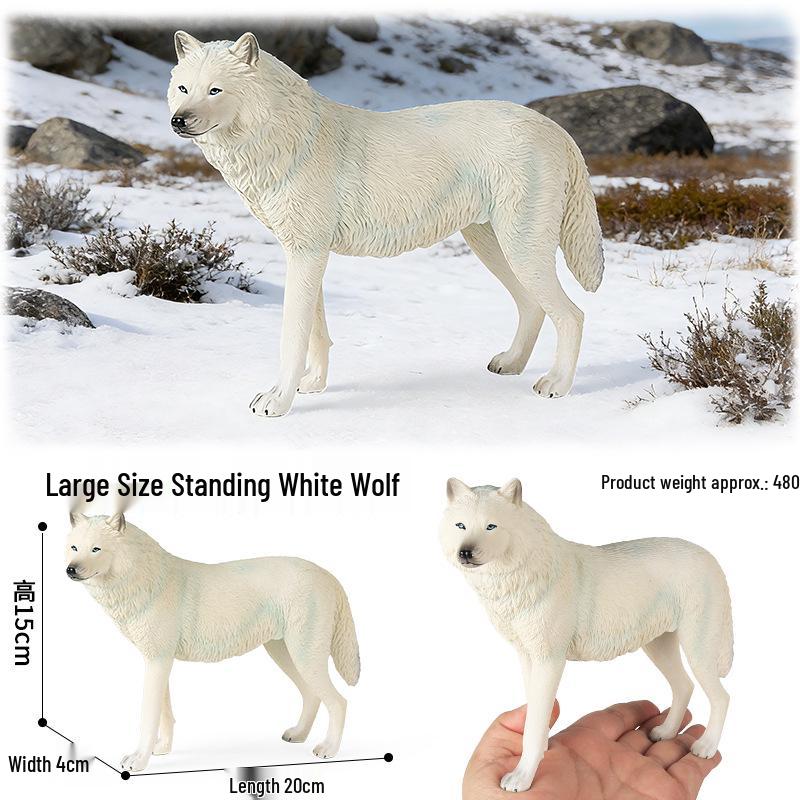 Children's Wild Animal Forest Wolf Toy - Lying Wolf Figurine for Car Decoration