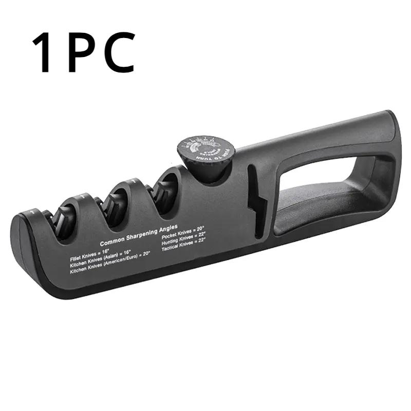 Многофункциональная точилка для ножей с регулируемым углом заточки, 4 ступени, точильный камень для ножей, кухонная точилка, инструмент для заточки ножей