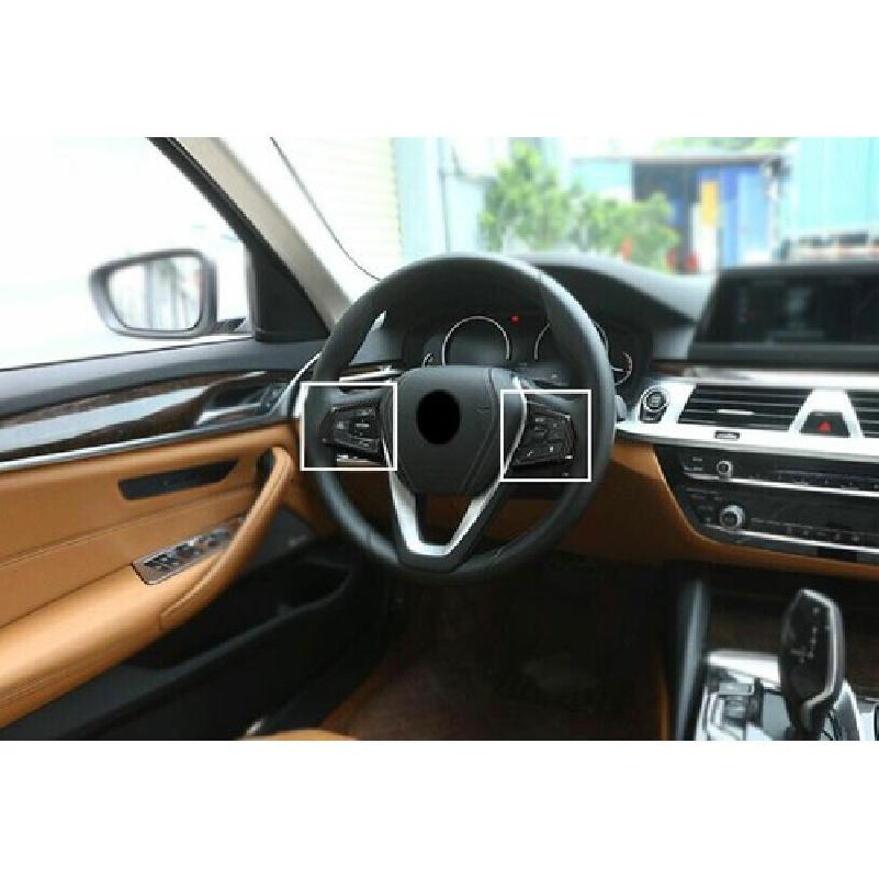 For BMW 5 Series 2018-22 ABS Carbon Fiber Front Steering Wheel Frame Cover Trim