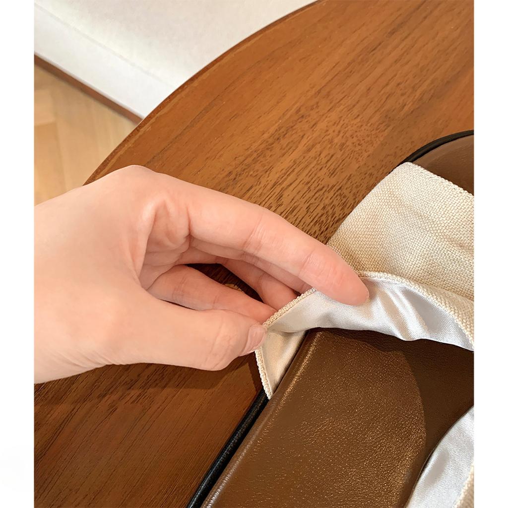 Fashion Low Female Shoes Womens Slippers Outdoor Slides 2025 Beach Soft Flat Hoof Heels Rubber Fabric Rome Pleated PU Low Shoes Woman 20