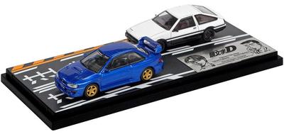 Набор Initial D от Interallied Такуми Фудзивара Труэно Бунта Фудзивара Импреза Готовая модель Моделиста 1/64 Том. 22 (АЕ86) & (GC8) (MD64222)
