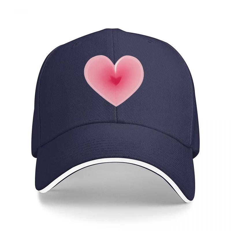 Pink Heart Design Black Baseball Cap Fashion Statement Accessory for Casual Wear and Everyday Style