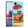 Прозрачный чехол для телефона для Redmi 14C 13C 10C 10 9 Note 13 12 11 K50 K40 Plus Pro 5G Мягкий ТПУ чехол Милый мультяшный узор с капибарой