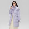 Women's High End Mid Length Down Jacket Winter White Duck Down Loose Jacket