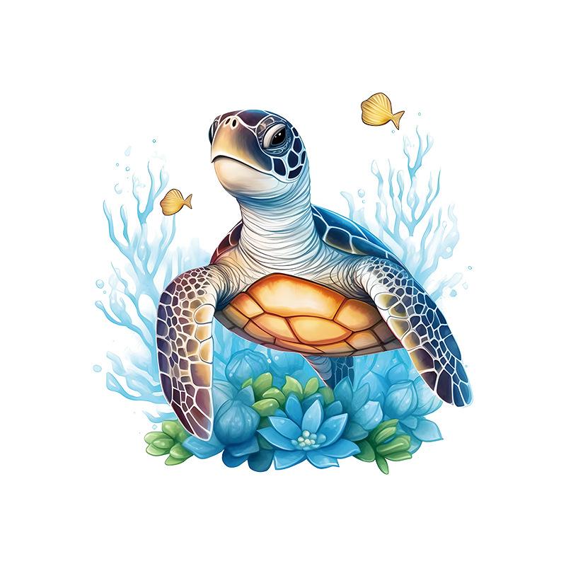 Photo of Turtle Toilet Sticker Ceramic Tile Water Tank Decoration Self-adhesive Sticker