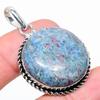 Ruby Fuchsite Lab-Created Handmade 925 Sterling Silver Pendant 1.77" I1h73