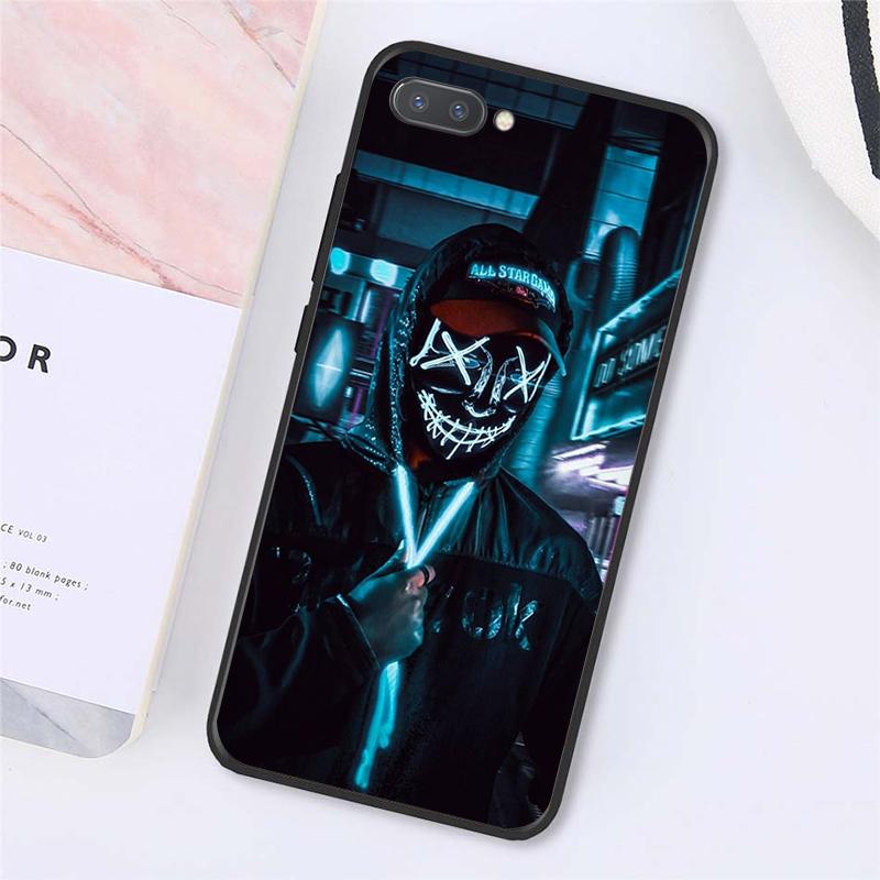 DJ Man Неоновая Маска Противогаз Мальчик Чехлы Для Телефонов Для Huawei Honor 7C 7A 8X 9X 8A 10i 20S 8C 8S 9A 9S 10X lite