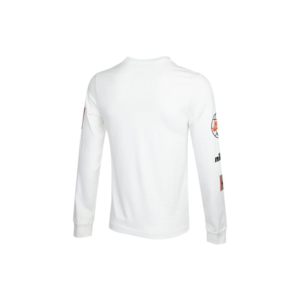 Nike Дышащая футболка с длинным рукавом с логотипом Air, мужские топы белого цвета DJ1416-100