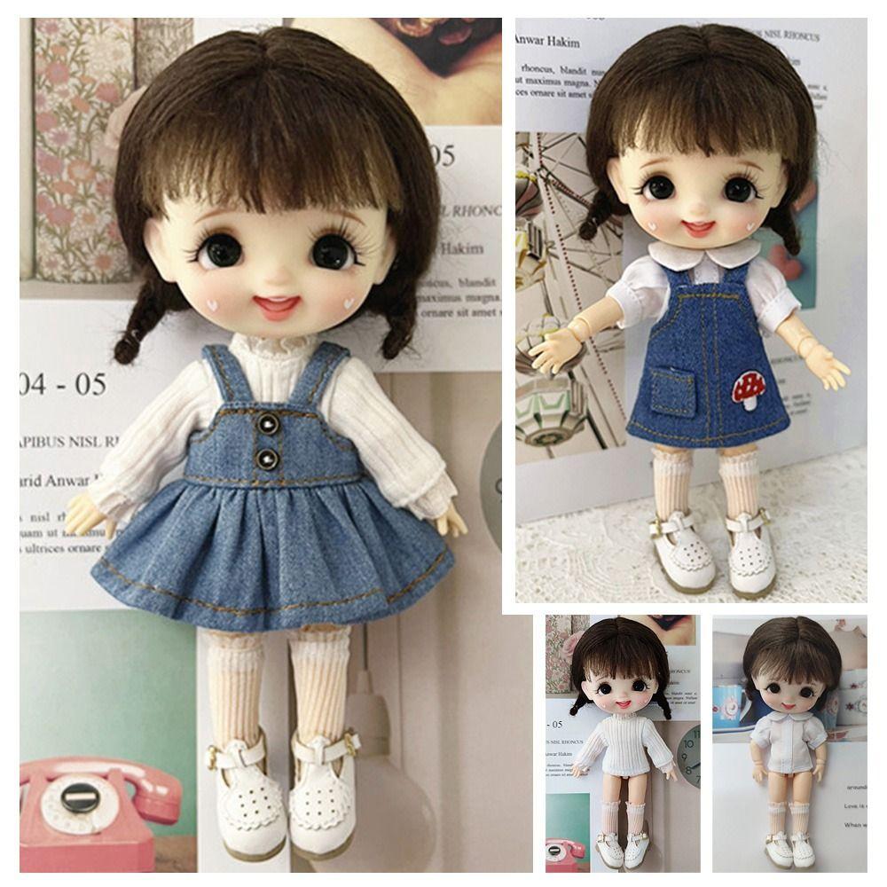 Кукольные брюки 1/11 1/12 Куклы Повседневная одежда Модные комбинезоны Одежда Аксессуары для одежды Кукольная рубашка