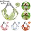 Pet Chest Harness Vest-style Embroidered Dog Walking Dog Harness and Leash Set Corduroy Leash Harness for Small Medium Dog
