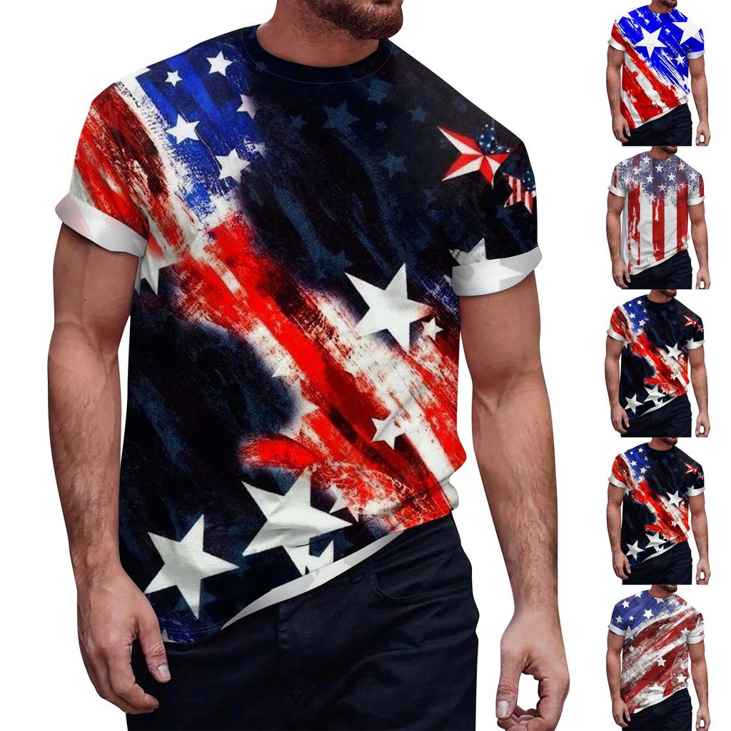 Летний круглый вырез с 3D-принтом, модные повседневные мужские футболки с коротким рукавом