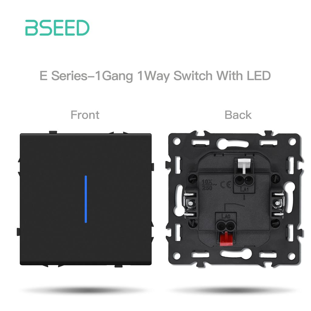 BSEED Модуль кнопки выключателя DIY Зарядка телефона от USB Розетка FR Части Настенный светильник Большой выключатель Пластиковая рамка Комбинация Серия E