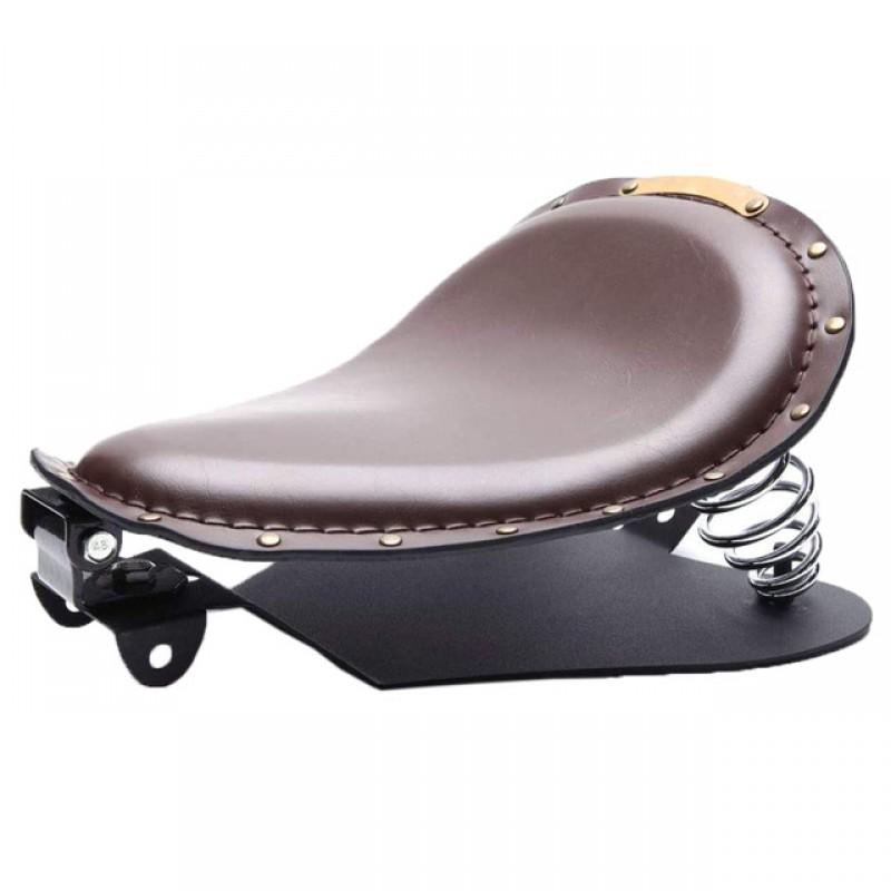 Motorcycle Harley Cruiser Custom Seat Iron Base Vintage Single Pad Steed 400