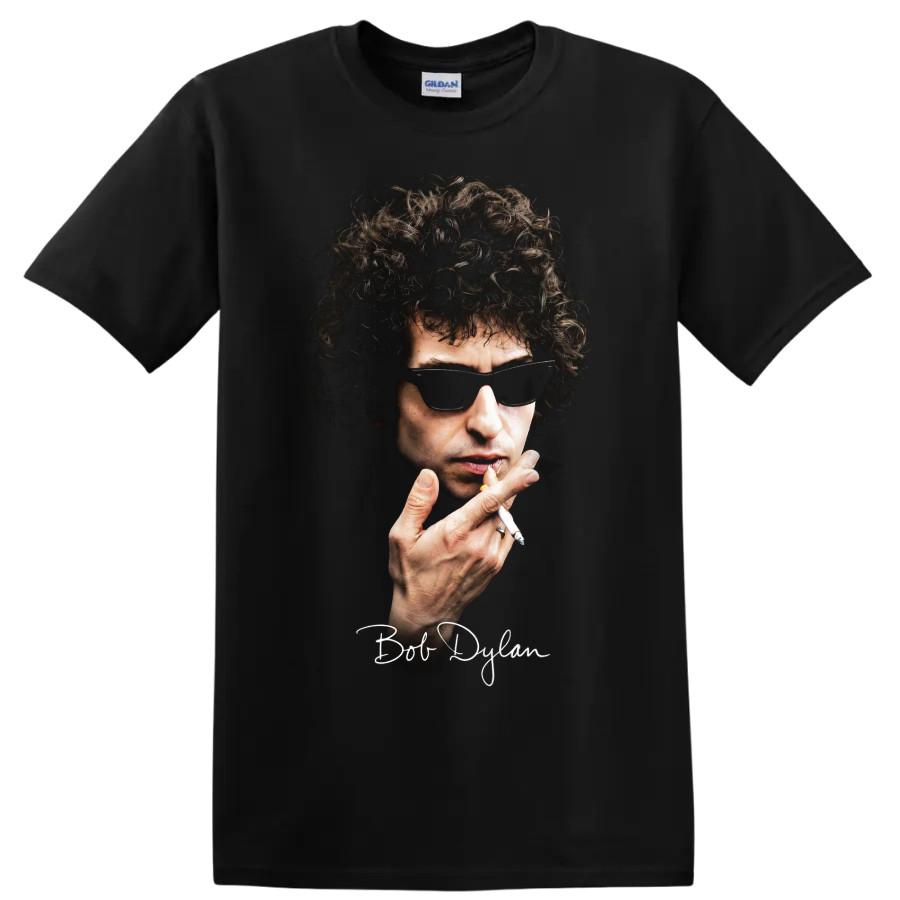 Bob Dylan Folk Rock Portrait Stylized Music T Shirt Vintage Artist Tee