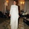 Женское вечернее платье с рукавами «летучая мышь», облегающее платье-накидка, однотонное, с круглым вырезом, с длинными рукавами, облегающее, для выпускного, коктейльного ужина, особых случаев, макси-платье