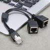 Сеть DSL RJ45 «папа» на 2 «мама» Соединительный кабель-адаптер сплиттера Ethernet-кабели Шнур-адаптер Провод Черный