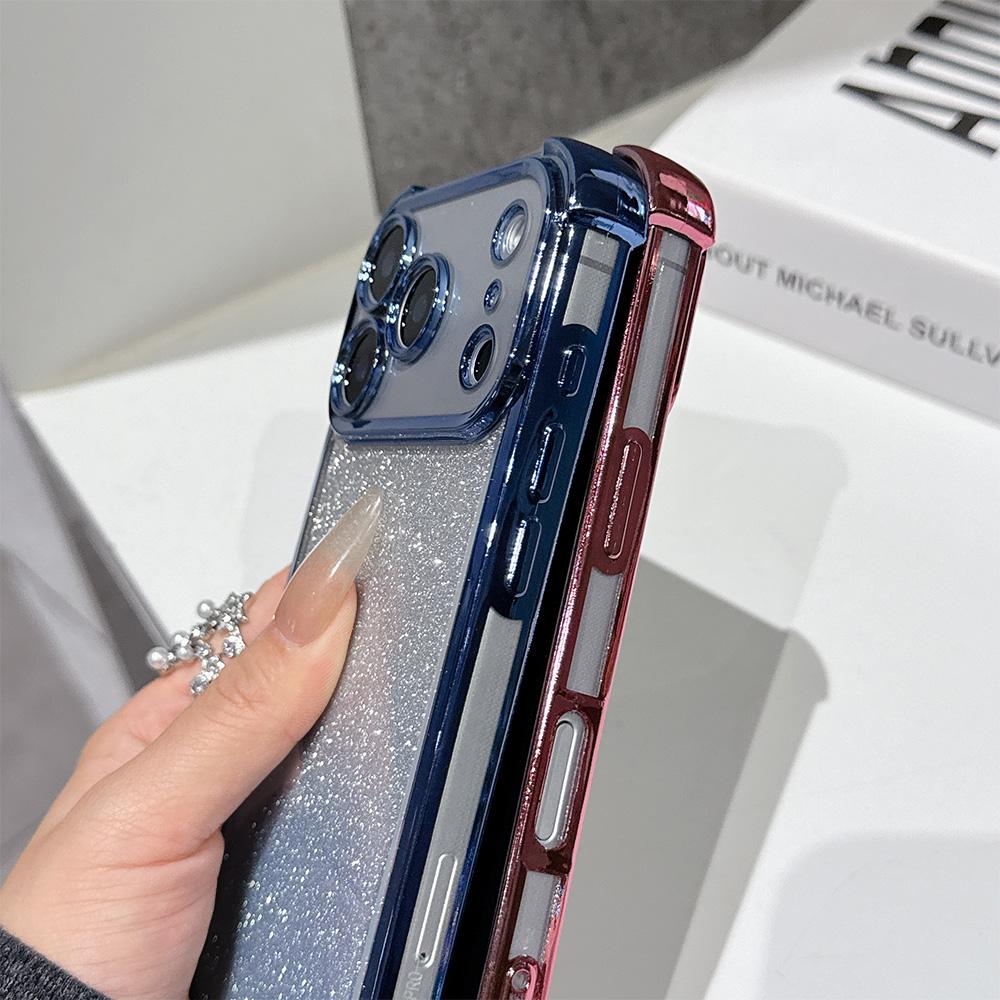 Luxury Plating Phone Case For Xiaomi 15T 15 14 13 Poco M7 F7 F4 F5 X7 X6 X5 Pro Ultra 4G 5G Anti Fall Airbag With lanyard