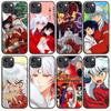 Черный чехол B-3 Inuyasha для Redmi 10A 10C 12C 13C 9A 9C 9T A3X Note 10 9 9S 10S iPhone 11 12 13 14 15 16 X XS Pro Max Mini 7 8 Plus XR