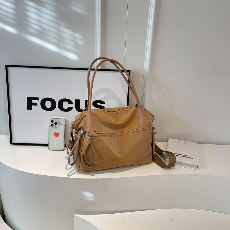 Crossbody Bag Women's Nylon Cloth Solid Color Hand Tote Bag Large Capacity Short-distance Travel Bag Shoulder Bag