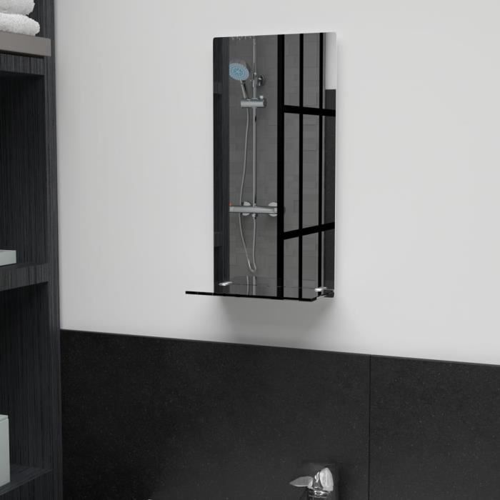VidaXL Wall Mirror with Shelf 20x40 Cm Tempered Glass