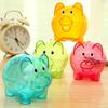 Прозрачная игрушка-свинка для подарка детям монеты копилка реквизит прозрачная пластиковая копилка для монет деньги наличные коллекционная коробка для сбережений