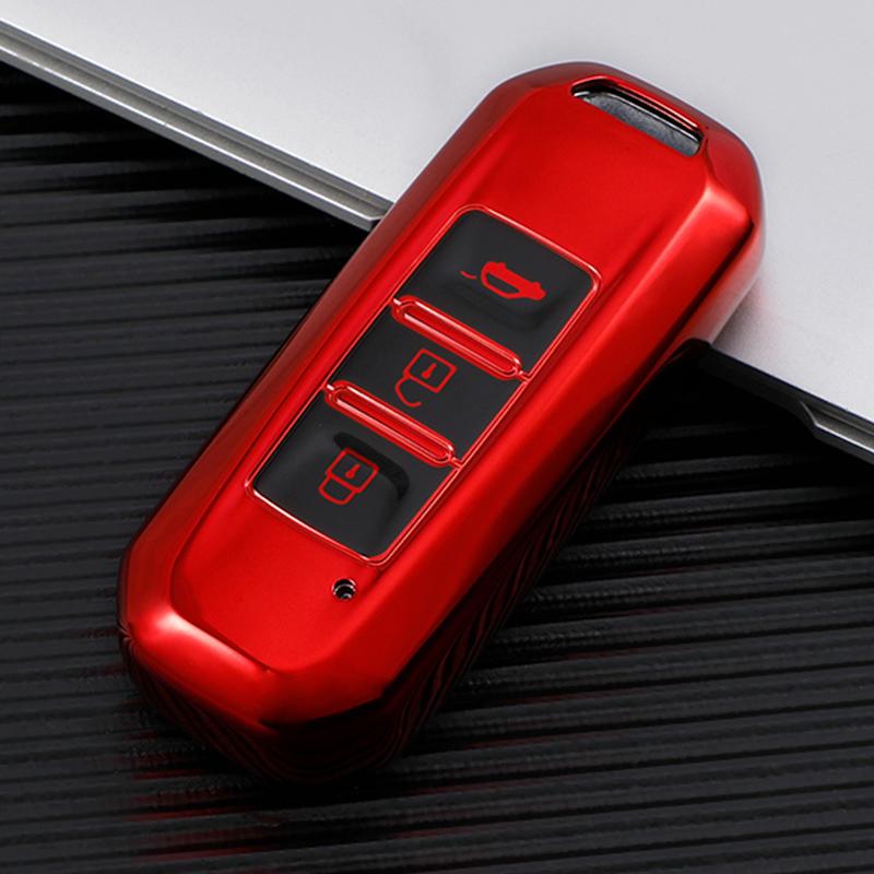 Soft TPU Car Key Case Cover Shell Sleeve Protector Holder Accessories for Baojun Wuling Hongguang Key Rings Keychain Bag