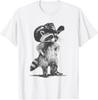 Racoon Cowboy Funny Racoon Graphic Meme Men Women T-Shirt