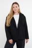 Women's Plus Size Coat Mink Regular Fit Double Breasted Closure Wool Blend Cashmere Coat