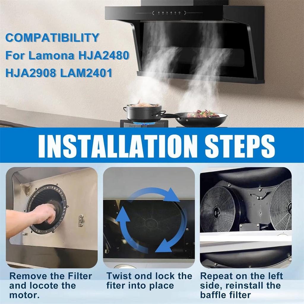 Набор из 2 фильтров для вытяжки Кухонный абсорбирующий фильтр Фильтр для вытяжки Подходит для кухонных вентиляционных систем