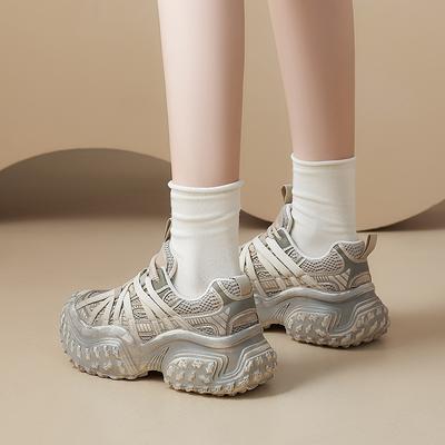 Августин дуриан подошва папины кроссовки женские 2025 новые осень и зима ретро старые грязные кроссовки на платформе