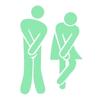 Fluorescent Men's and Women's Toilet Stickers