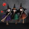 1pcs/3pcs Halloween Witch Doll Angel Hanging Decorations with Broom - No Electricity Required, Suitable for Multiple Holiday Ind