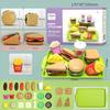 Cartoon Simulation Fast Food Toy Set Miniature Hamburger French Frie Kitchen Model Pretend Play Set Children Kids Education Gift