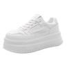 Cowhide Version~ Genuine Leather Thick-soled Heightening Little White Shoes Women's Board Shoes 2025 Spring and Summer New Casual Shoes Muffin Si